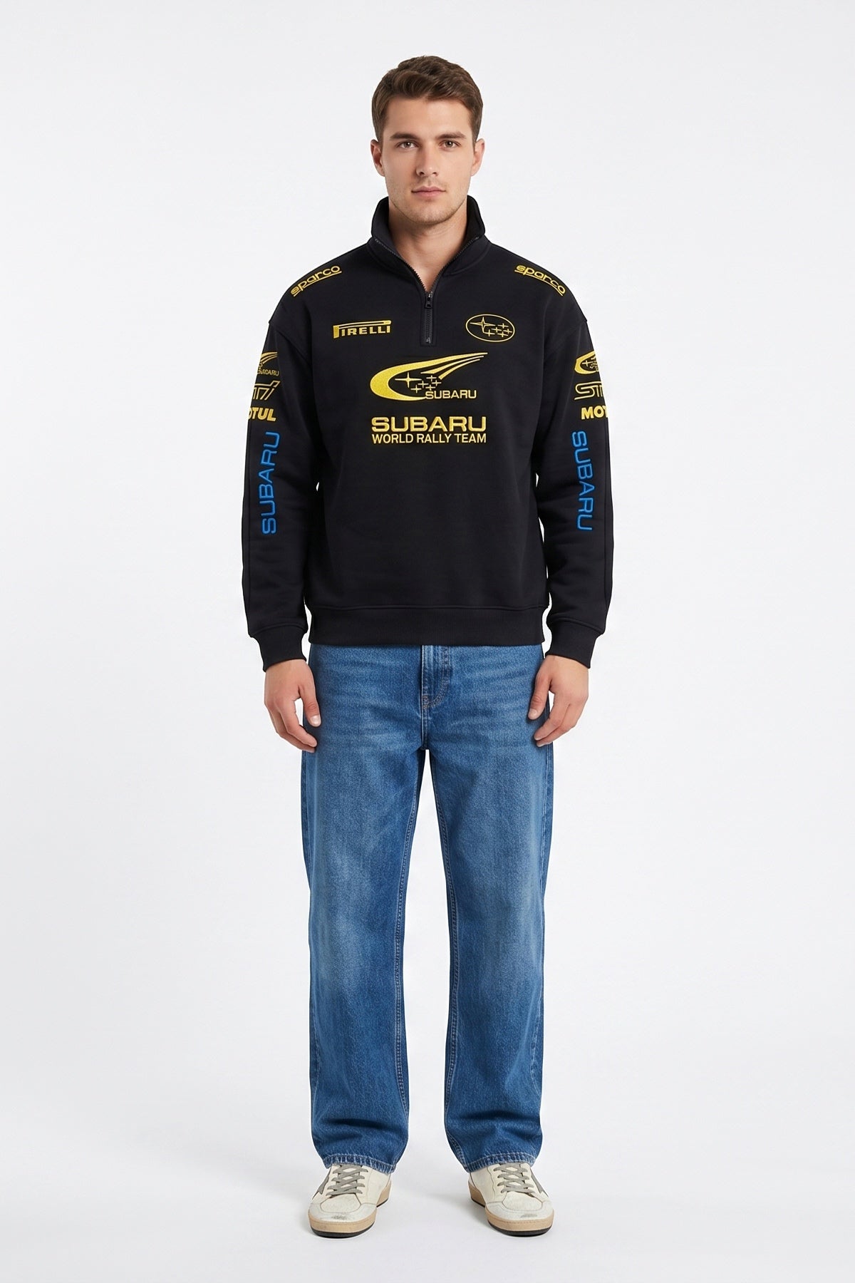 Subaru World Rally Vintage Quarter-Zip – Black