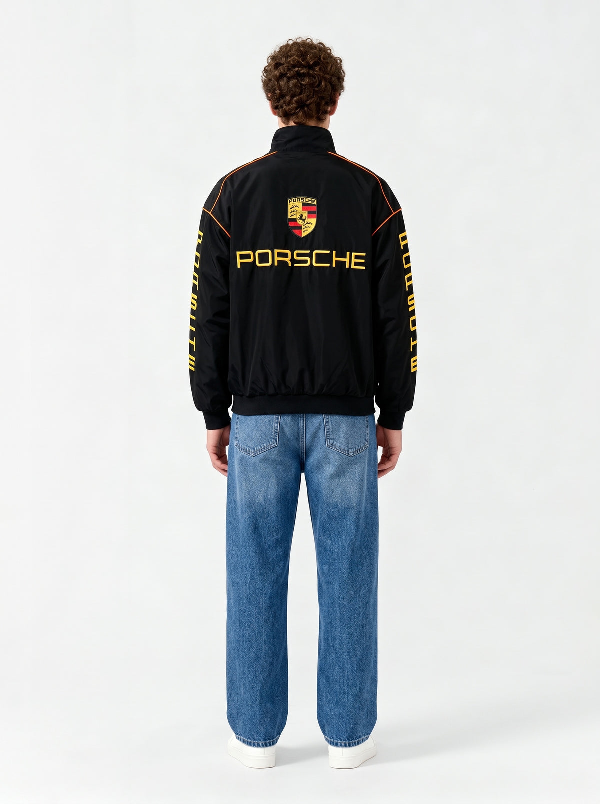 Porsche Vintage Jacket – Black & Gold