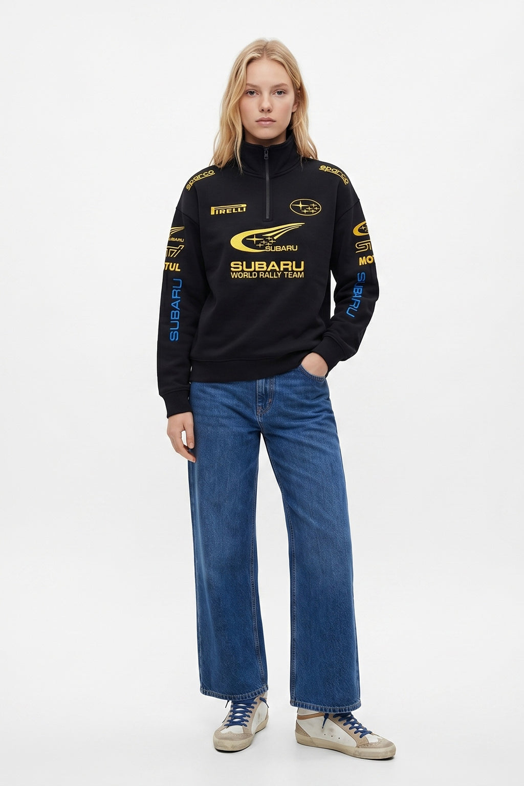 Subaru World Rally Vintage Quarter-Zip – Black