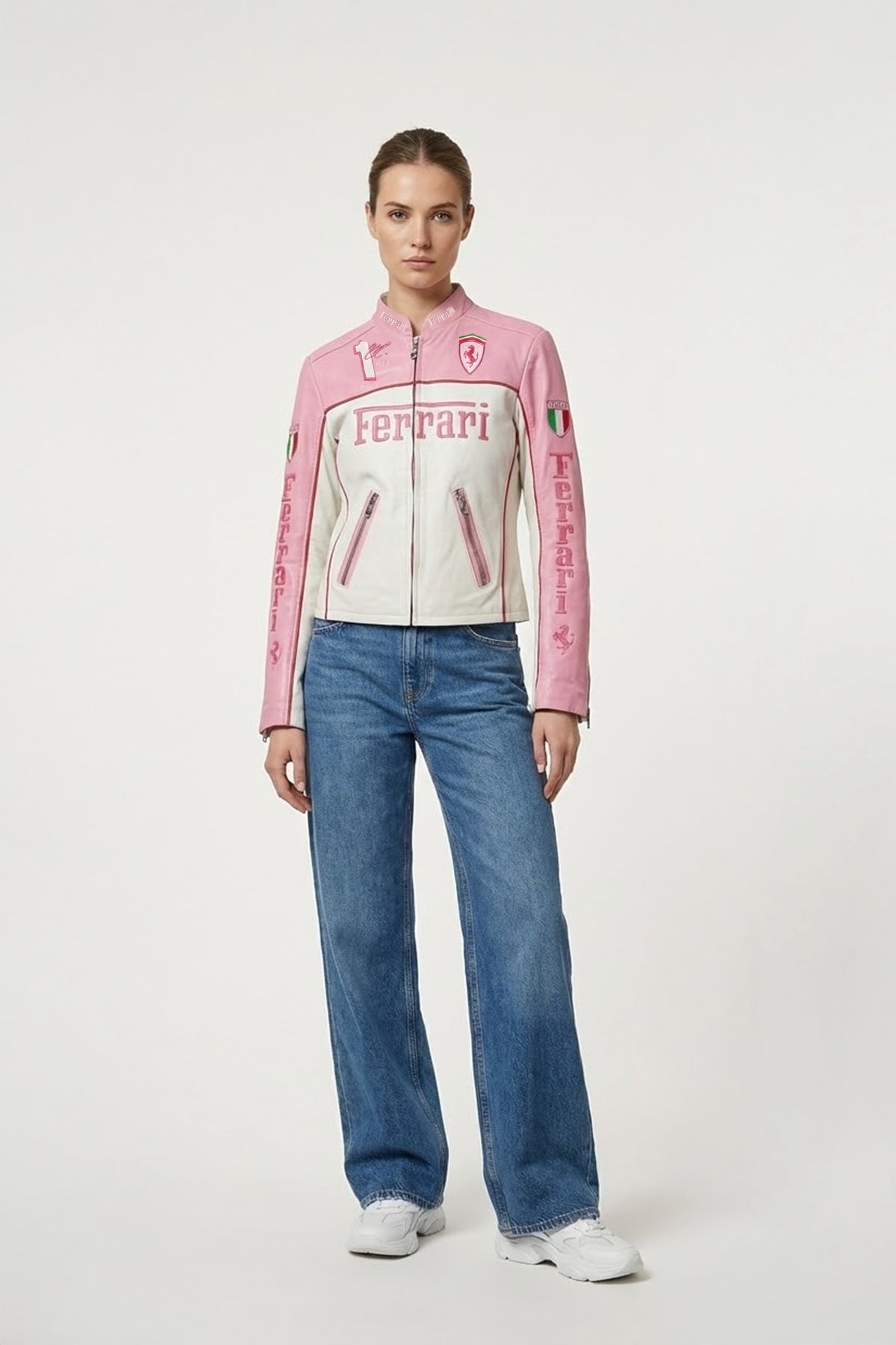 Scuderia Ferrari Vintage Jacket – Pink & White