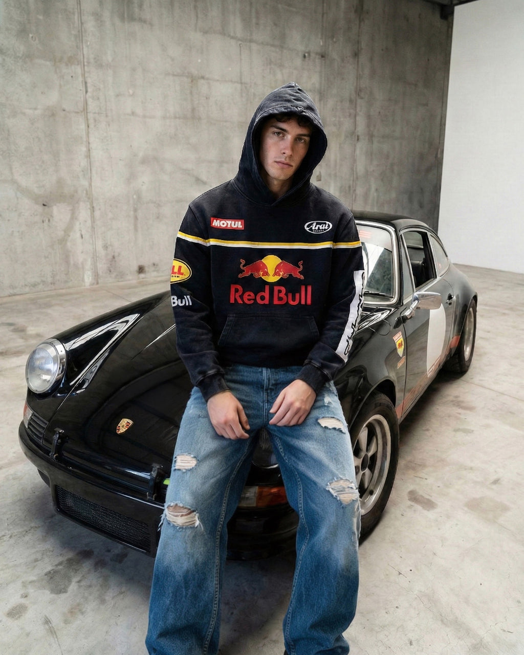 Red Bull x Alpinestars Vintage Hoodie – Black