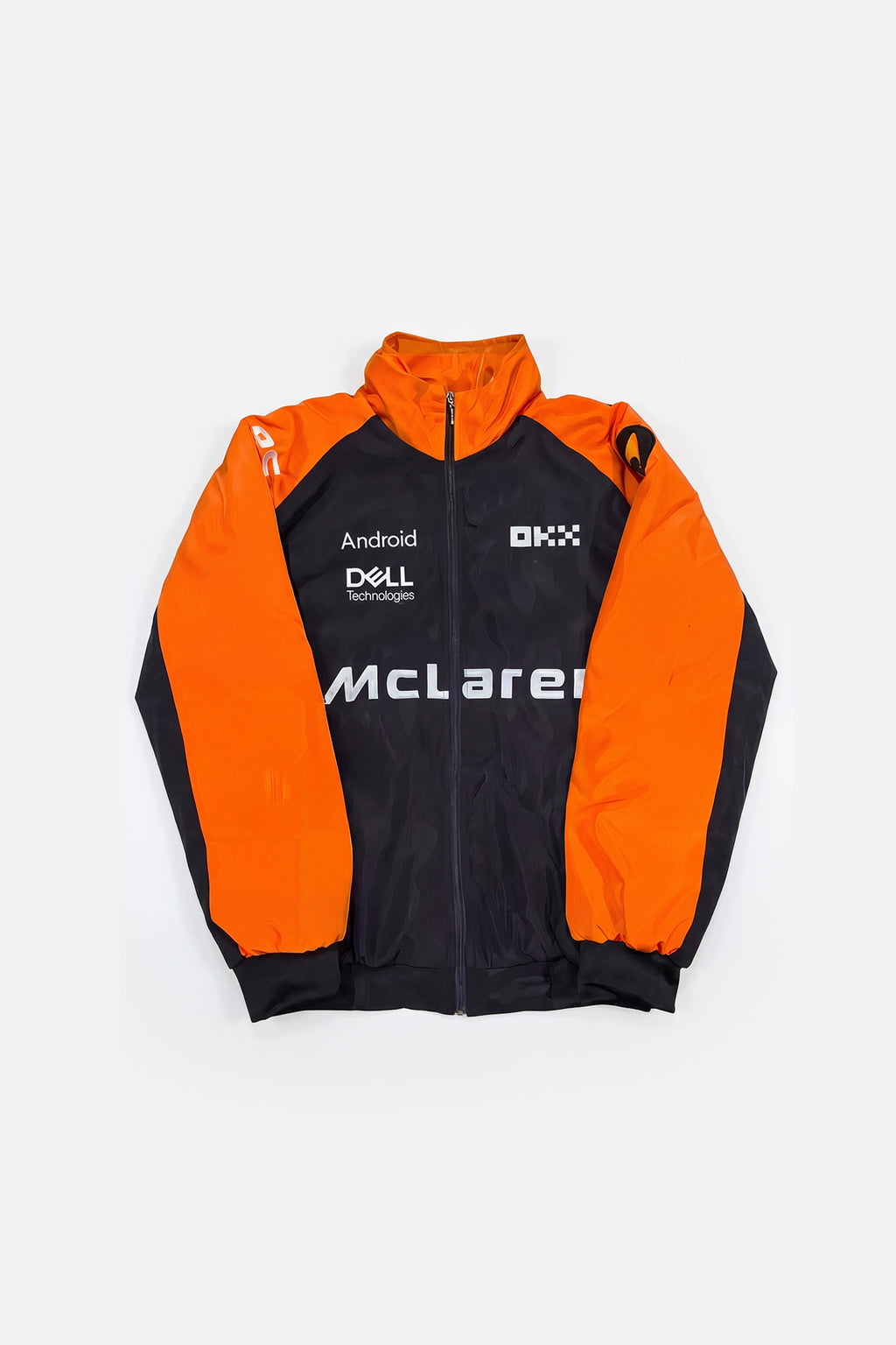 McLaren Vintage Jacket – Black & Papaya Orange
