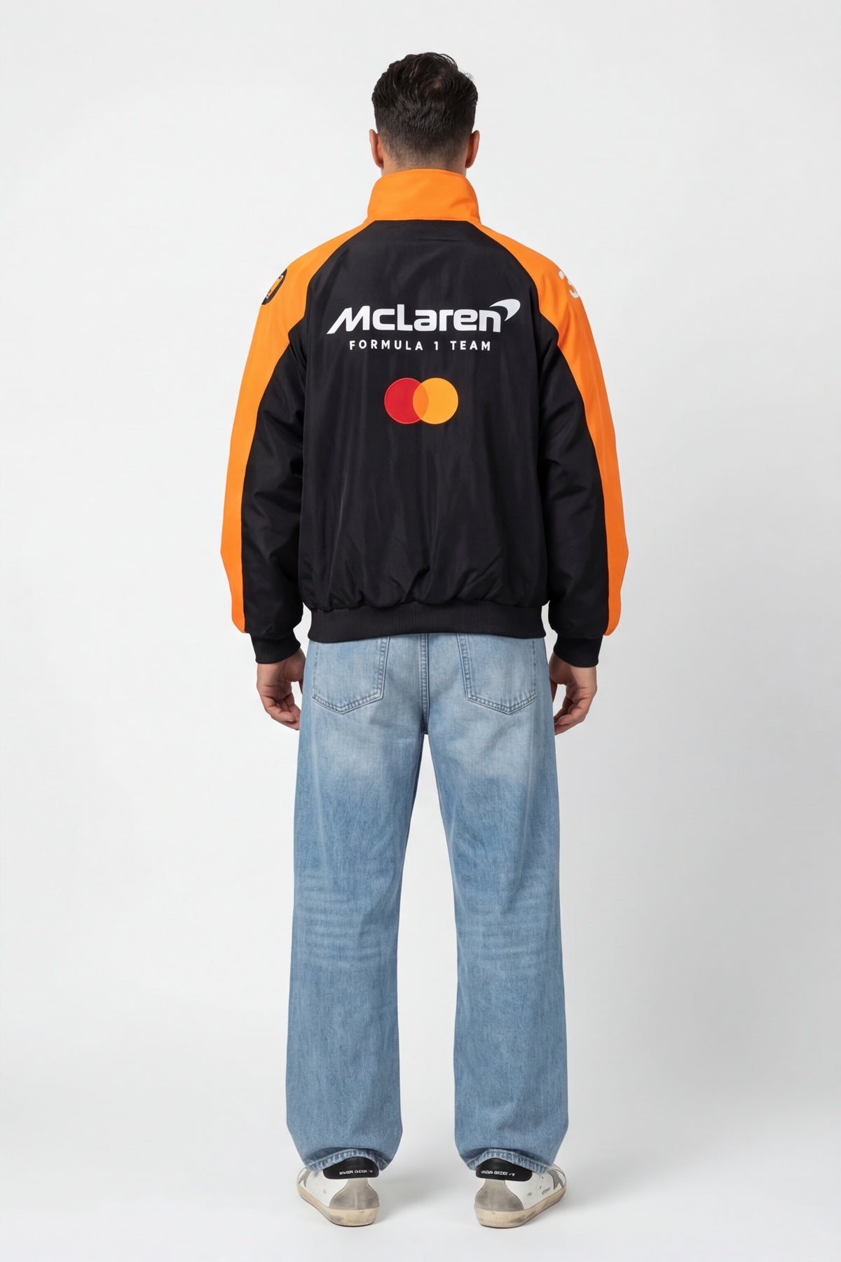 McLaren Vintage Jacket – Black & Papaya Orange