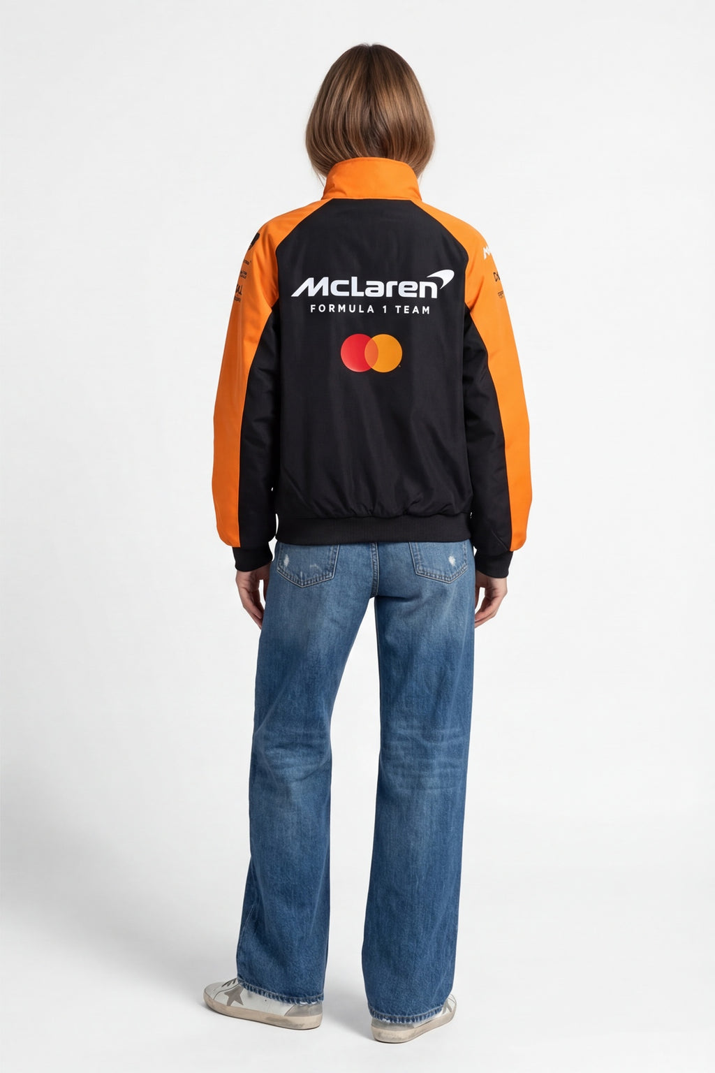 McLaren Vintage Jacket – Black & Papaya Orange