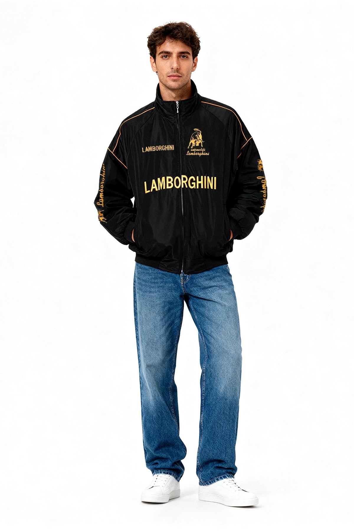 Automobili Lamborghini Vintage Jacket – Black & Gold