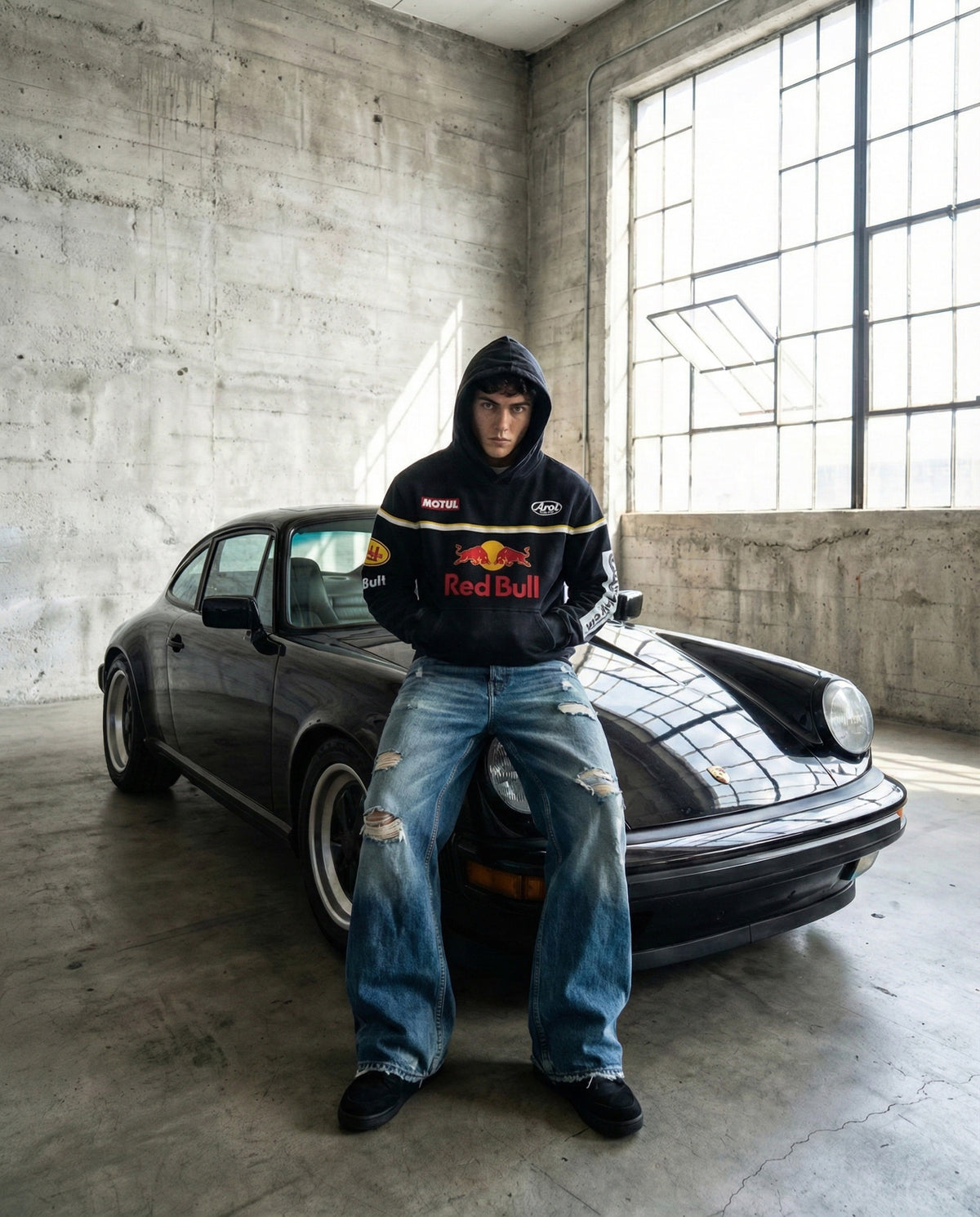 Red Bull x Alpinestars Vintage Hoodie – Black